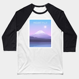 Mount Fuji, Japan Pastel Illustration Baseball T-Shirt